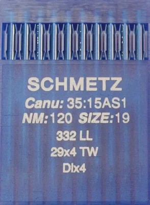 Schmetz 332 LL Stärke 120 / Schmetz 29X4 TW , Schmetz DIX4