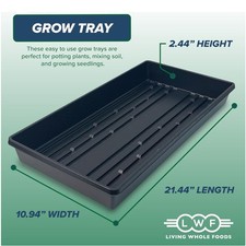 5-Pack Black Plastic Growing Trays - No Drain Holes