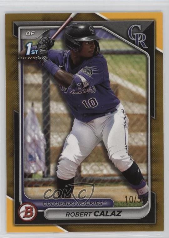 2024 Bowman Prospects Gold Border 10/50 Robert Calaz #BP-131 01mg