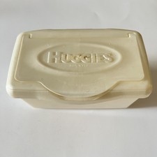 Vintage Huggies Wipes Container Full Size Pop Up Feature Empty Refillable