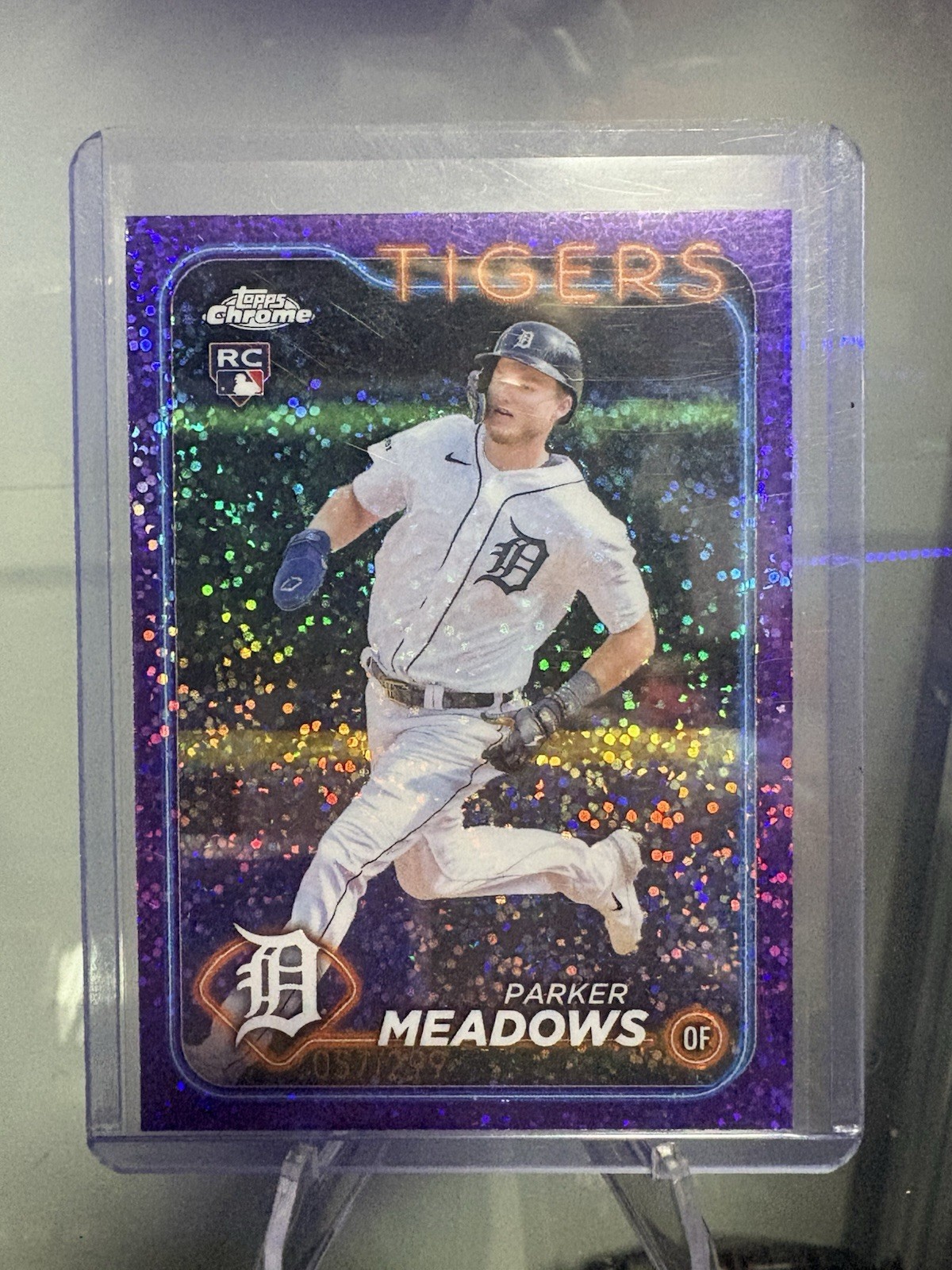 2024 Topps Chrome - Parker Meadows #271 Purple Speckle Refractor /299 (RC)