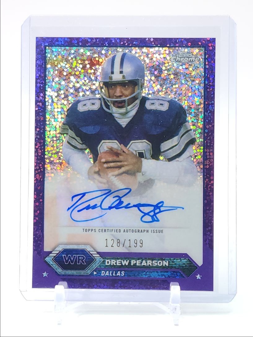 DREW PEARSON 2023 TOPPS CHROME COMPOSITE PURPLE SPECKLE AUTO /199 Q4408