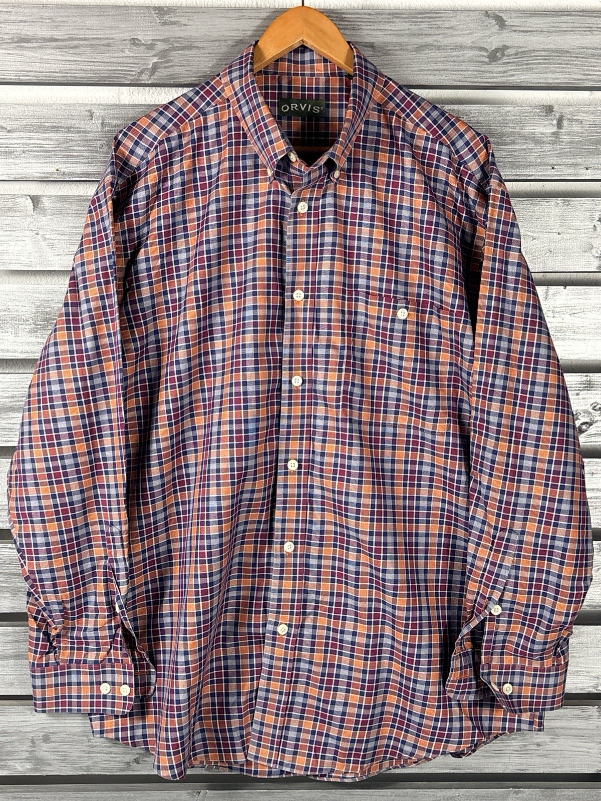 Orvis Shirt Mens XL Plaid Dress Casual Long Sleev… - image 6