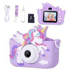 Unicorn Toys Camera for Kids Girls Age 3-8, Toddler Kids Digital Camera Purple