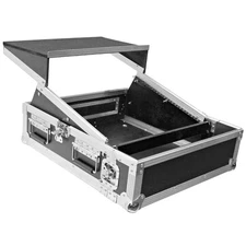 Heavy Duty 2U ATA Rack Case with 10U Mixer Top & Laptop Shelf DJ Audio Equipment