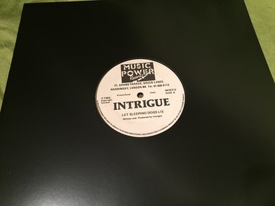 INTRIGUE Let Sleeping Dogs Lie MUSIC POWER RECORDS 1984 PROMO UK STREET SOUL VG