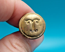 Vintage Brass Old West Font Initial "T" Sealing Wax Stamp Seal