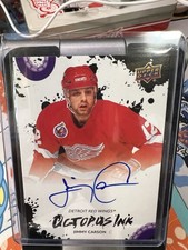Jimmy Carson Upper Deck Detroit Red Wings Centennial Octopus Ink Auto