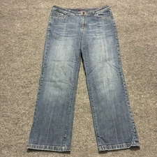 Venezia Supreme Womens Straight Leg Jeans Size 16 Average Blue Denim Mid Rise