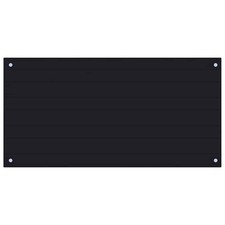 Kitchen Backsplash Wall Panel Black 100 x 50 cm Tempered Glass vidaXL