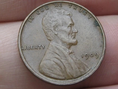 1909 P VDB Lincoln Cent Wheat Penny- Philadelphia, XF/AU Details, Brown