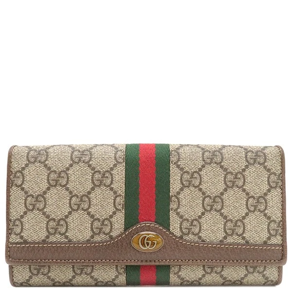 Gucci Chaîne Portefeuille GG Chaîne Épaule GG Suprême Toile Beige GG Double G Web S
