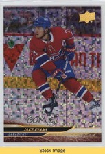 2024-25 Upper Deck Series 1 Speckled Rainbow Foil Jake Evans #99 READ 3d2