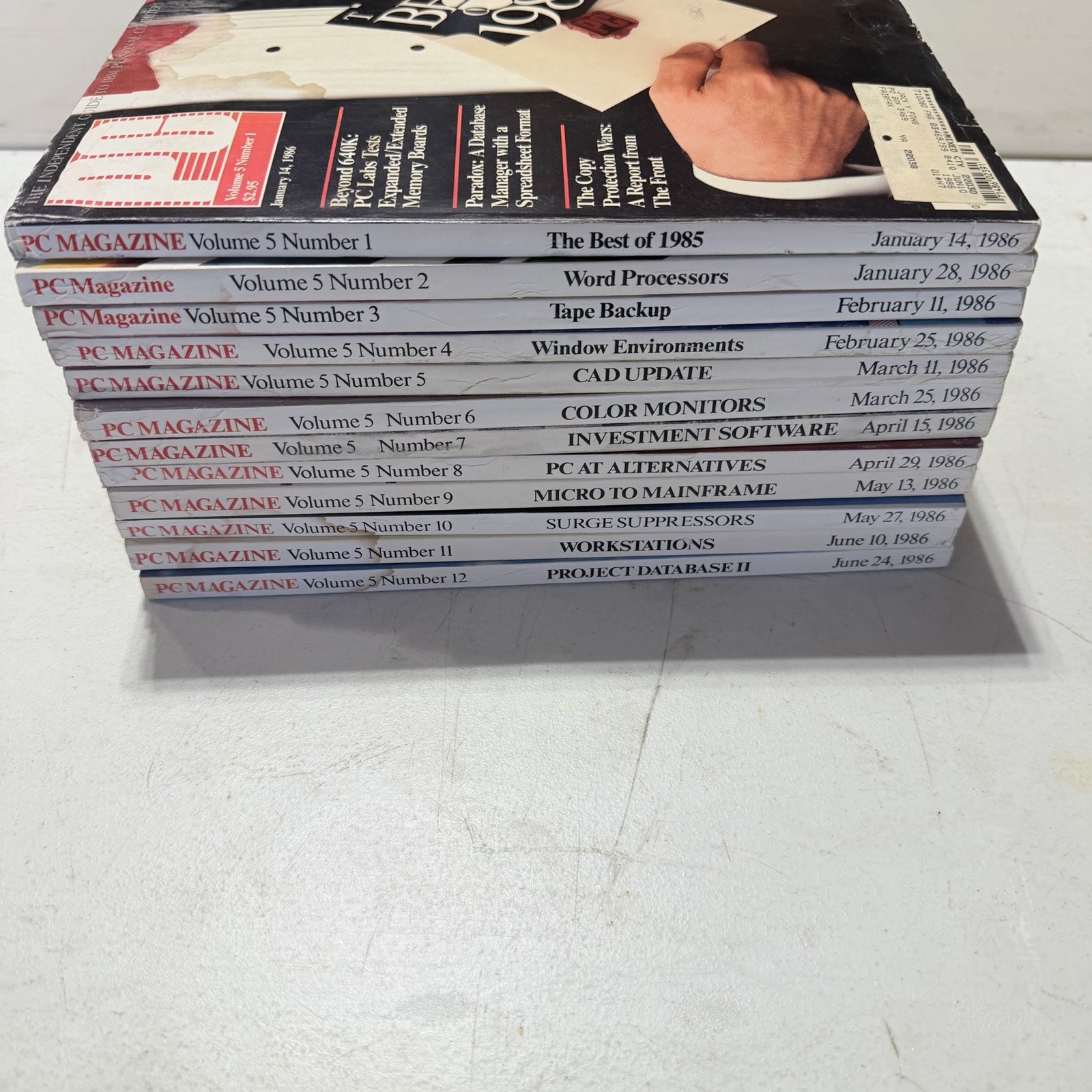1986 PC Mag Magazine Lot Of 12 Vintage Computers January-June Half Year ...