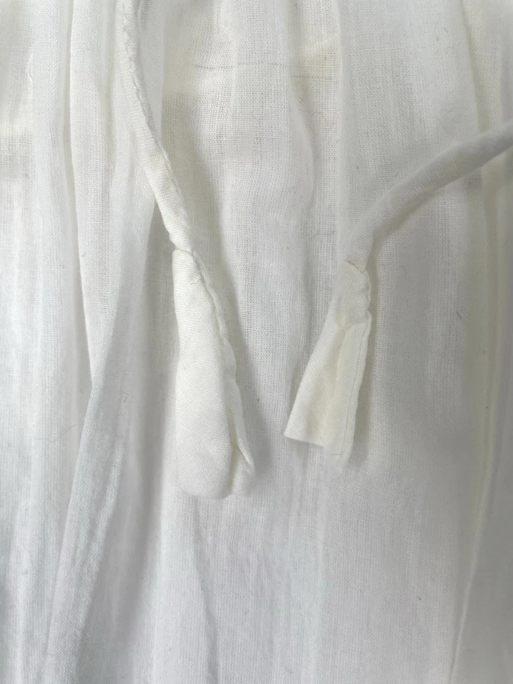 House of Sundar Maya Midi Dress White Cotton Prairie Boho Women’s Size XXL - Image 4 of 4