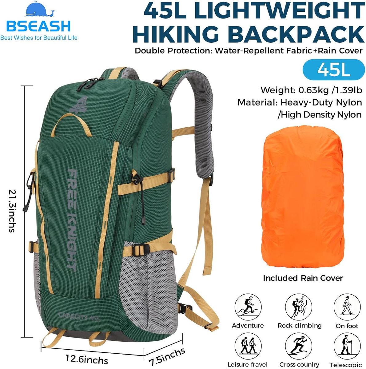 best 45l backpack hiking Riderbag Xtreme Tactical and ergonomic comfort Best Women's Backpacking Packs of