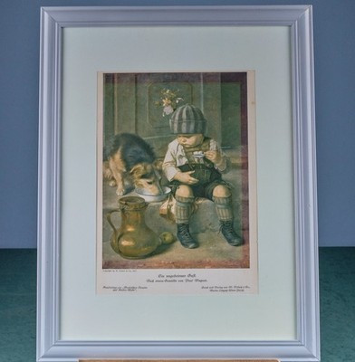 Antique 1917 Paul Hermann Wagner Print Based On Painting