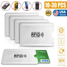 30x RFID Blocking Sleeves Secure Credit & ID Card Holder Identity Theft Protect