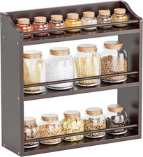 3 Livelli Di Bambù Legno Portaspezie, Bottiglie Di Condimento, Barattoli, Organi