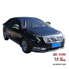 Car Half Cover, Oxford Summer Rainproof Sunshade Cover, All-season 1 PC Black