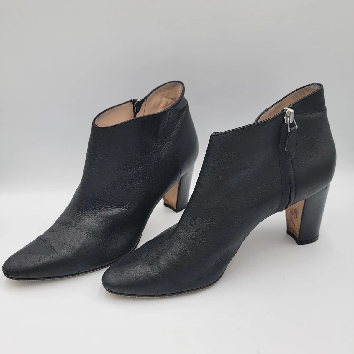 Bottines Manolo Blahnik Cuir Marron Foncé - Taille 39 - NEUVES Dans Leur Boîte
