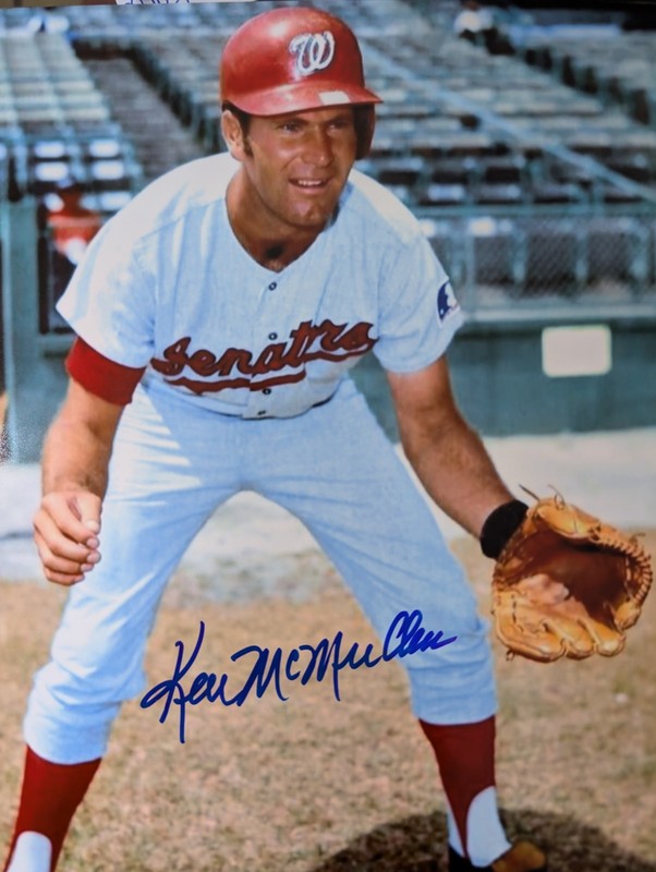 KEN McMULLEN (Washington Senators) Signed/Autographed 8x10 Photograph