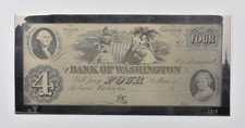 $4 Washington NC Large Note Engraved Plate 152.1g Sterling Silver Bar *6562 92.01 per troy oz