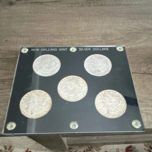 Morgan Silver Dollar Set New Orleans Mint 5 Coins 0.9 Fineness