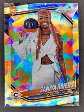 2025 Panini WNBA Prizm SANIYA RIVERS Rookie Silver Ice Variation #150 Sun (C)