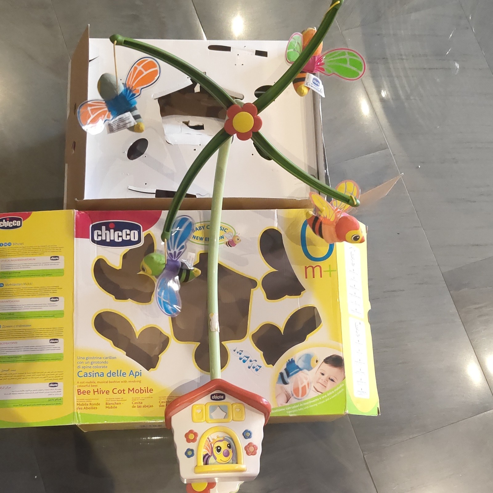 Chicco Casina delle Api Bee Hive Cot Mobile 0m+ giostrina lettino multicolore