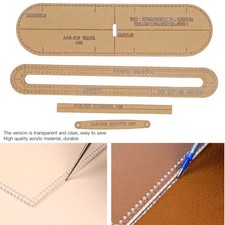 4Pcs Short Wallet Making Template DIY Tool Key Case Leather Craft Pattern
