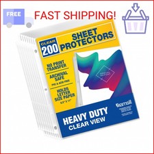 Samsill 200 Pack Heavy Duty Sheet Protectors, Crystal Clear, 8.5x11 Inch Page Pr