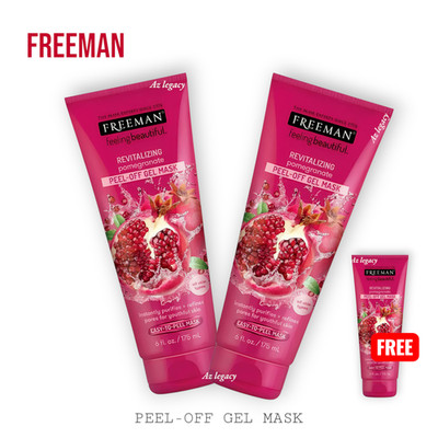 2 FREE 1 Freeman Revitalizing Pomegranate PEEL-OFF GEL MASK Purify Refine 175ml