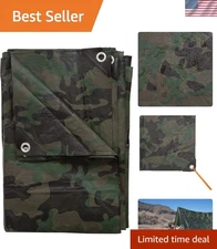 Durable 5' x 7' Woodland Camo Rip-Stop Tarp - Perfect for Outdoor Adventures