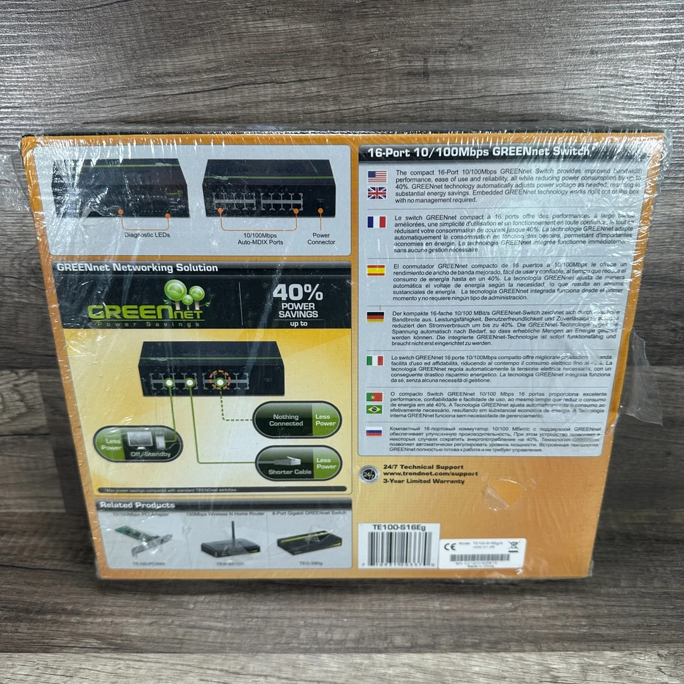 Trendnet 16 Port 10/100MBPS GreenNet Network Switch TE100-S16Eg - Image 2 of 4