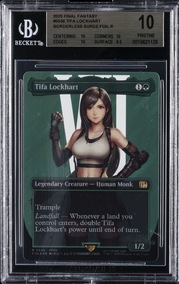 2025 FINAL FANTASY BORDERLESS SURGE FOIL R #0536 TIFA LOCKHART BGS