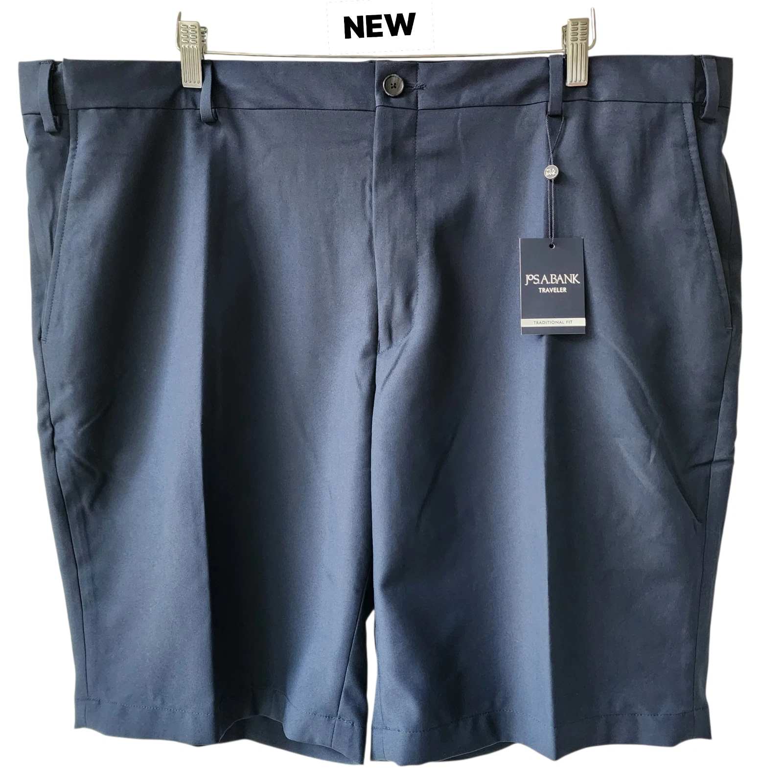 44 Shorts Blue Golf Traveler New Jos A Bank Short Mens Sz Slider Waistband Navy
