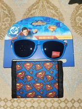 New Set Superman Sunglasses And Sunglass And DC Comics Fancy Costume Accessory