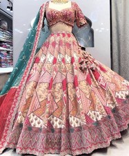 Beautiful multi color party wear lehnga Indian Lehnga
