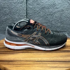 ASICS Gel Kayano 28 Men's Running Shoes Black Orange Size 9.5 Athletic Sneakers