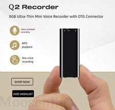 MICRO MINI AUDIO RECORDER SPY VOICE RECORDER 8GB NOISE REDUCTION