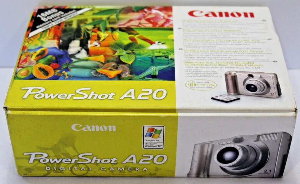 Canon PowerShot A20 2.1 MP 3X Optical Zoom Compact Digital Camera & Access VGC - Image 2 of 4