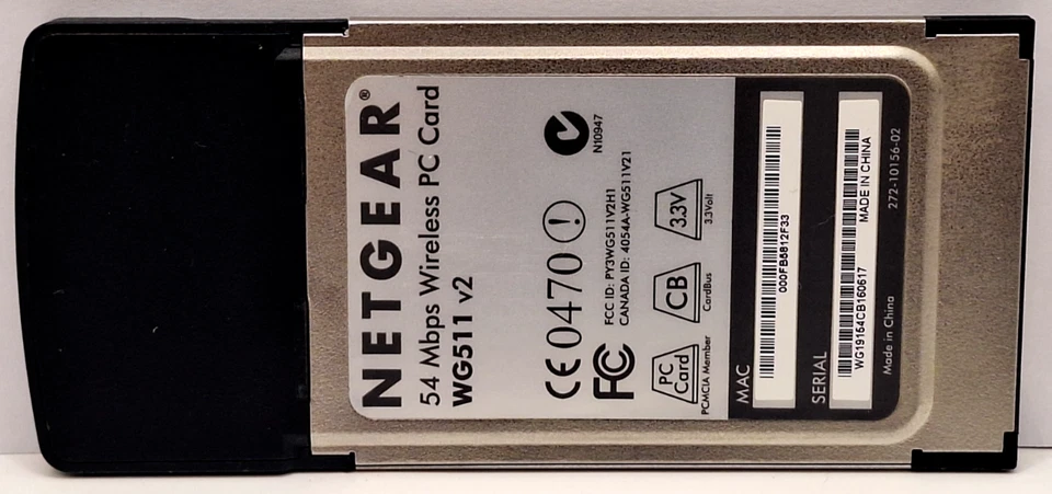 Netgear WG511 v2 54Mbps Wireless PC Card for Laptop *UNTESTED* - image 4 of 4