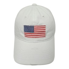 USA Flag Patch Distressed Tuck Strap Adjustable Cap Trucker Baseball Hat Icing