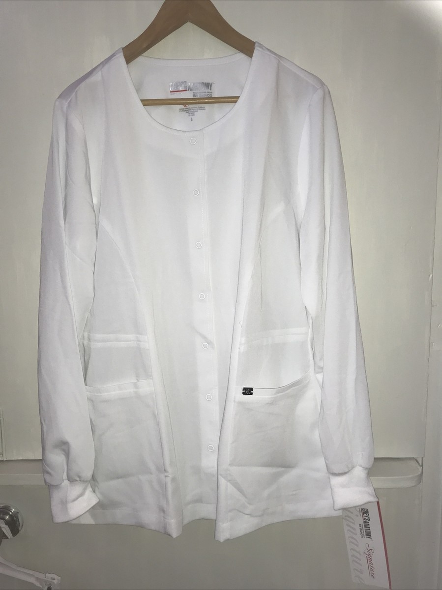 Grey's Anatomy Signature Snap Front Warm-Up Womens L Super-Soft