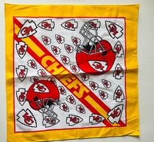 VTG Kansas City CHIEFS KC FOOTBALL Bandana/Handkerchiefs 21"X21" 100 cotton