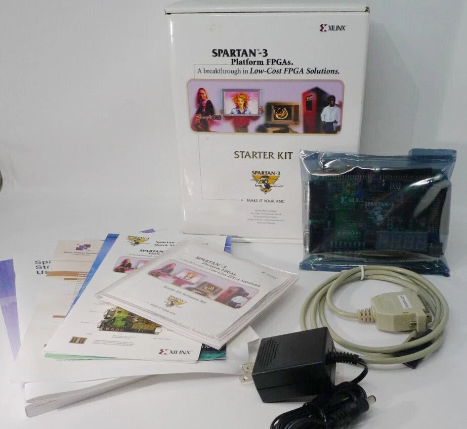 XILINX Spartan-3 Platform FPGAs Starter Kit [XC35200 Development Board,  OB/USED]