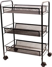 Three Tier Pantry Trolley Home Kitchen Utility Office Portable Storage Rack