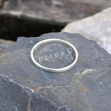 Plain Sterling Silver Fine band ring, Stacking ring Boho ring Women ring band D3