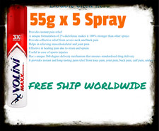 VOLINI MAXX SPRAY FOR KNEE, MUSCLE,JOINT, NECK  LOW BACK PAIN 5 X 55g EXP 2025